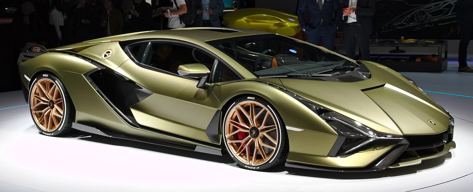 Lamborghini Sián FKP 37 photographed from the front three-quarter view